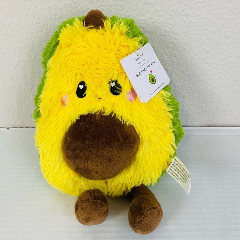 Happy Fuel Gus The Avocado Microwaveable Heating Pad Pillow Plush 10”